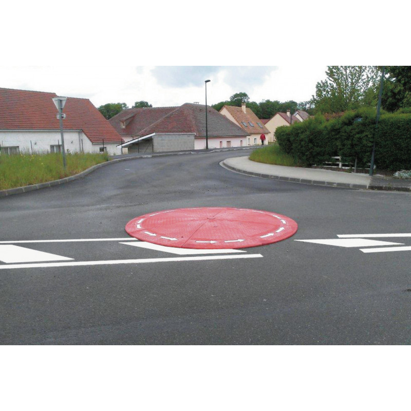 Îlot giratoire franchissable signalisation