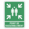 Panneau point de rassemblement signalisation