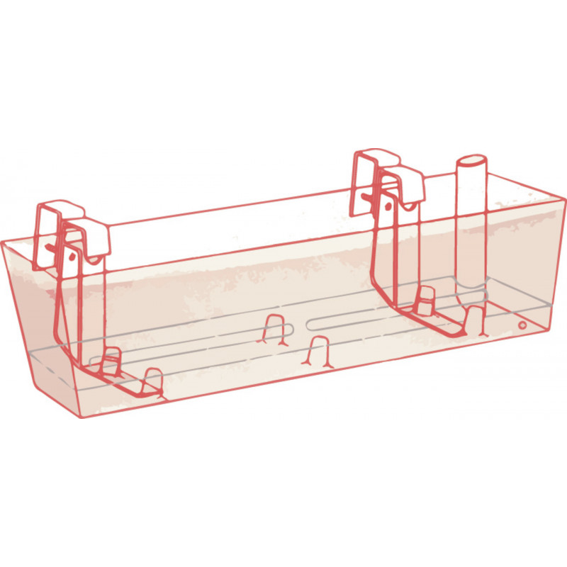 Fixations acier pour balconnière Agave aménagement extérieur