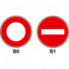 Panneau de signalisation d'interdiction Type B0 et B1 signalisation