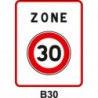 Panneau de signalisation d'obligation Zone 30 Type B signalisation