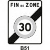 Panneau de signalisation d'obligation Zone 30 Type B signalisation