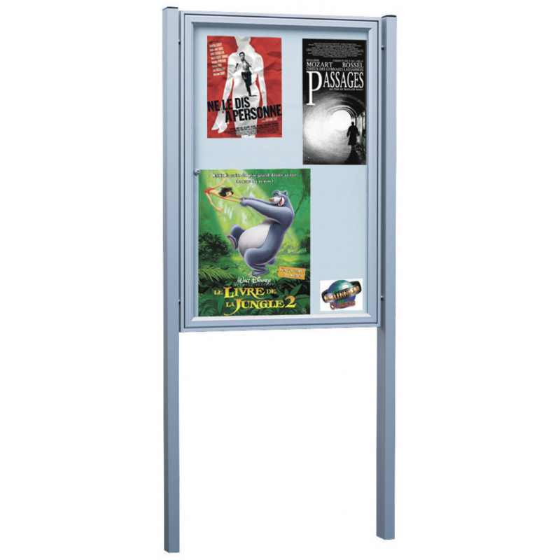 Vitrine sur poteau Claris communication