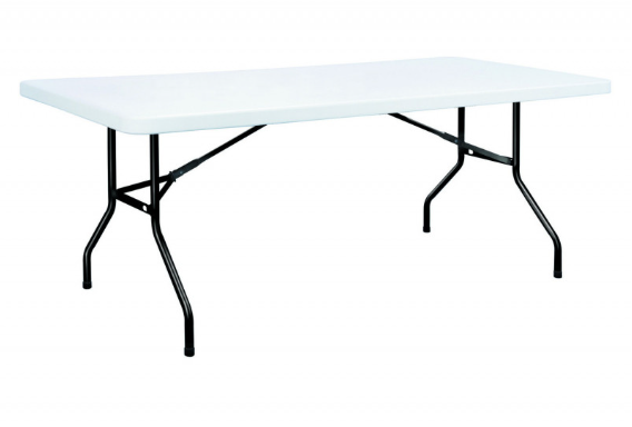 Lot de 10 tables polyéthylène pliantes noires